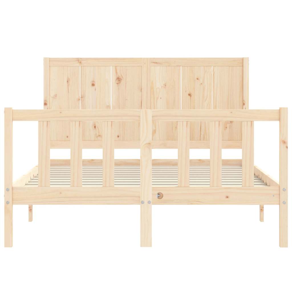Cadre de lit sans matelas 140x200 cm bois massif de pin - XIOS