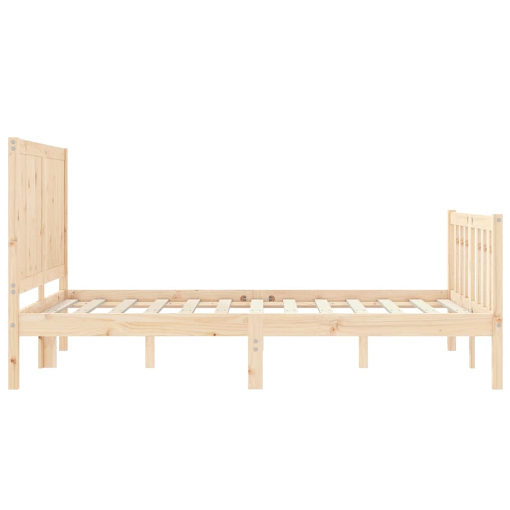 Cadre de lit sans matelas 140x200 cm bois massif de pin - XIOS