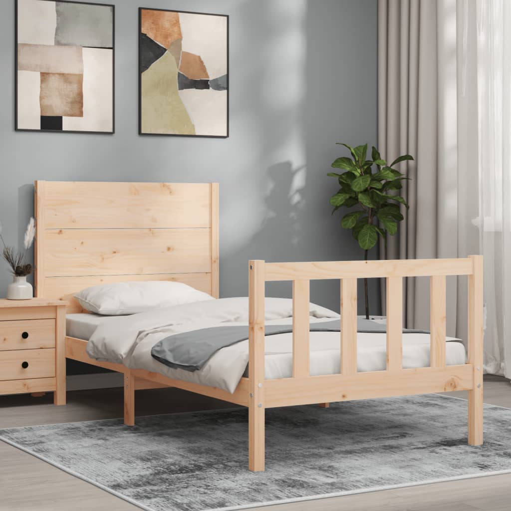 Cadre de lit sans matelas bois de pin massif - XIOS