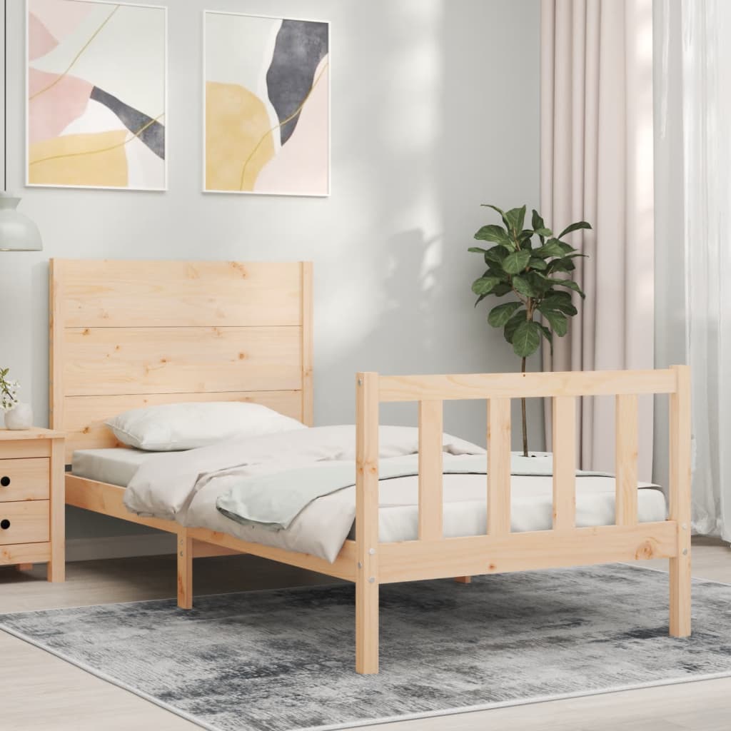 Cadre de lit sans matelas bois de pin massif - XIOS