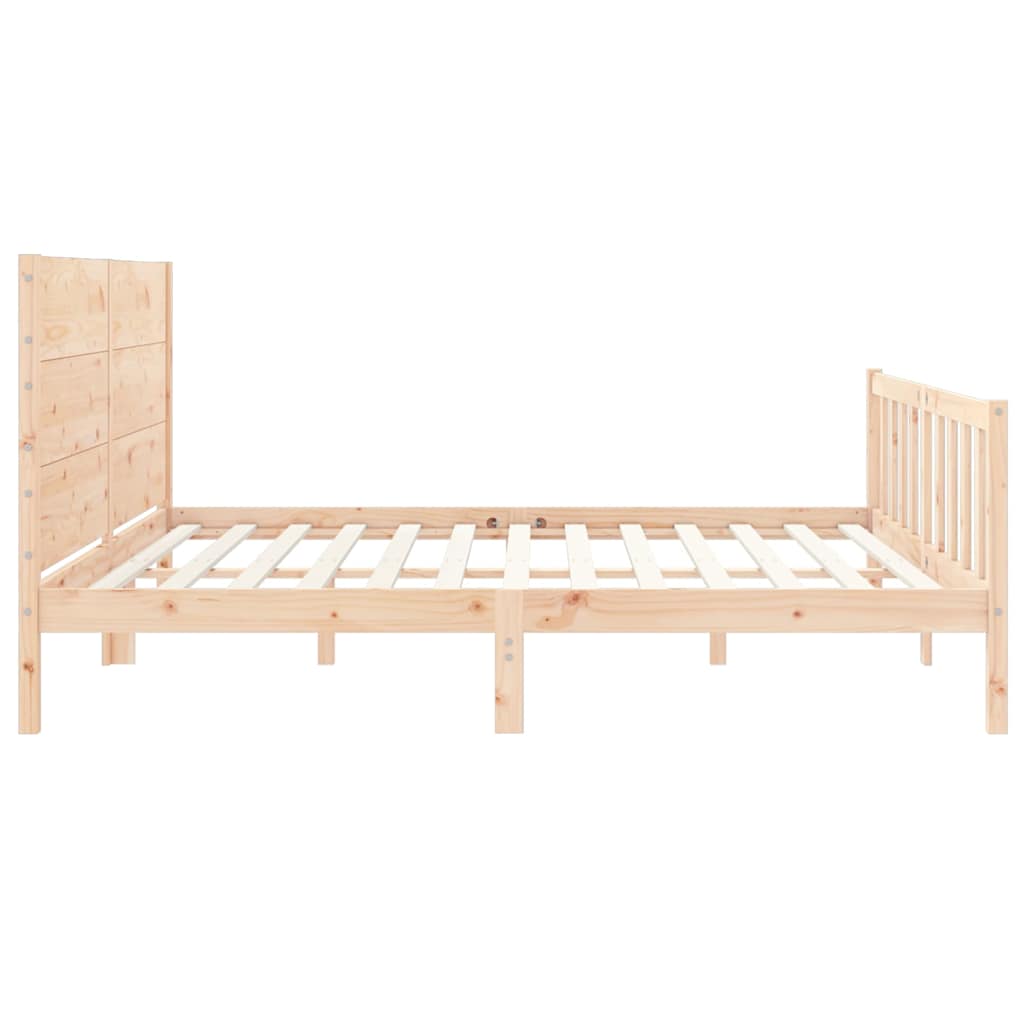 Cadre de lit sans matelas 200x200 cm bois massif de pin - XIOS