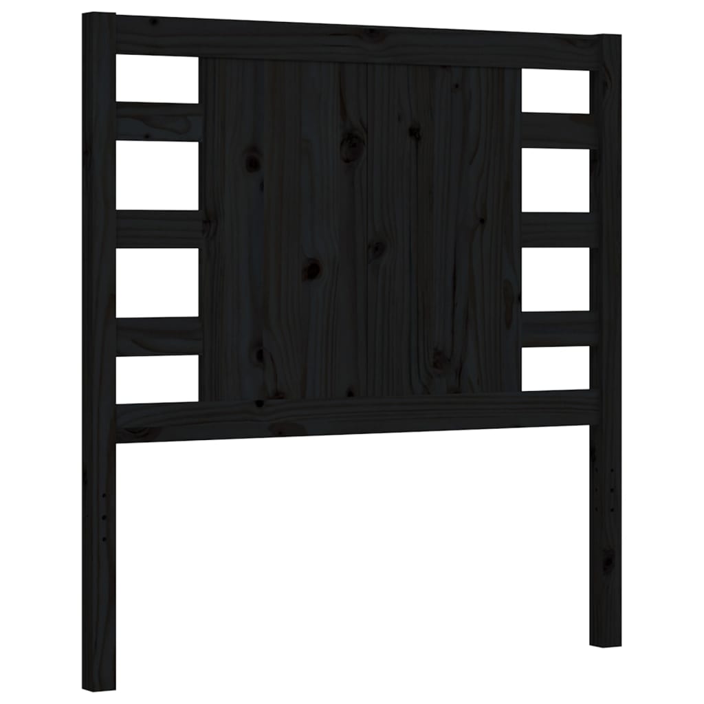 Cadre de lit sans matelas noir bois de pin massif - XIOS