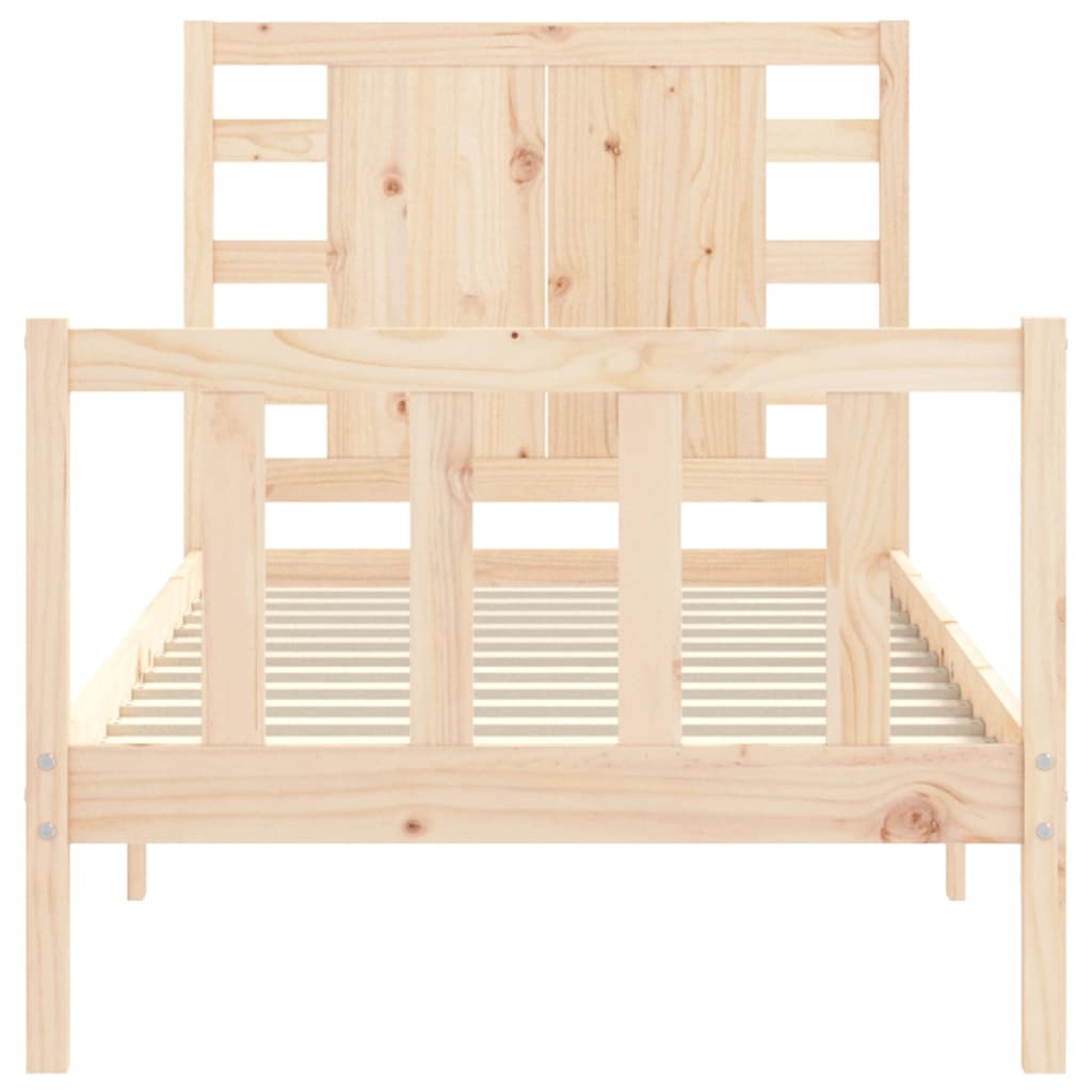 Cadre de lit sans matelas 90x200 cm bois de pin massif - XIOS