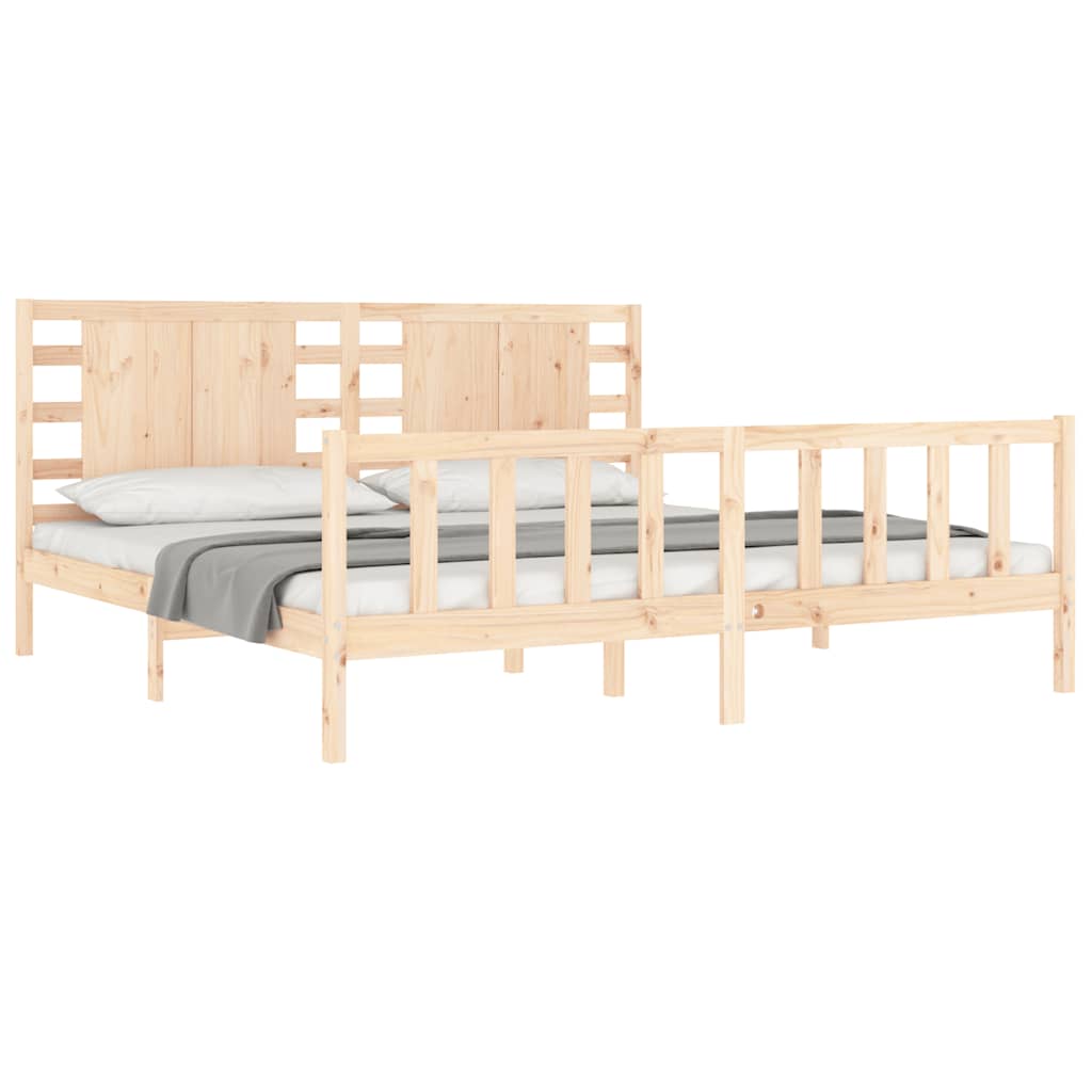 Cadre de lit sans matelas 200x200 cm bois massif de pin - XIOS