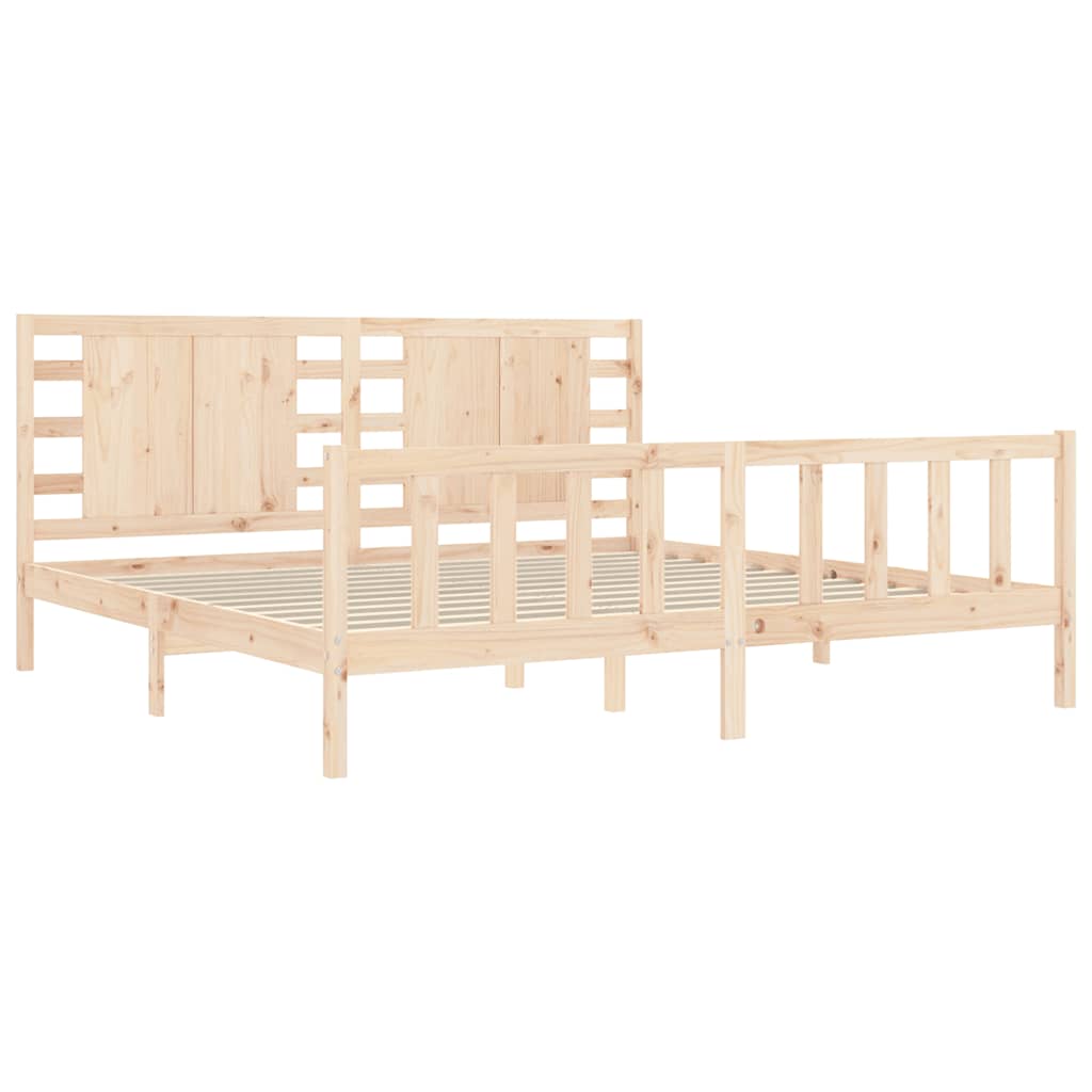 Cadre de lit sans matelas 200x200 cm bois massif de pin - XIOS