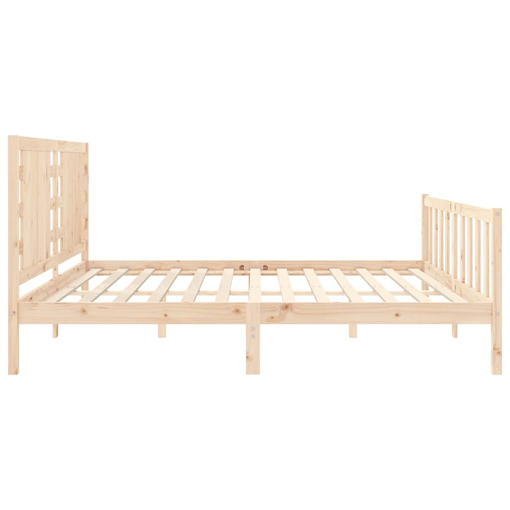 Cadre de lit sans matelas 200x200 cm bois massif de pin - XIOS