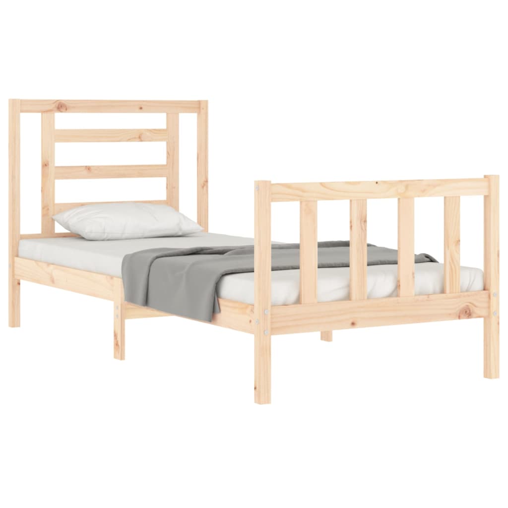 Cadre de lit sans matelas 90x200 cm bois de pin massif - XIOS