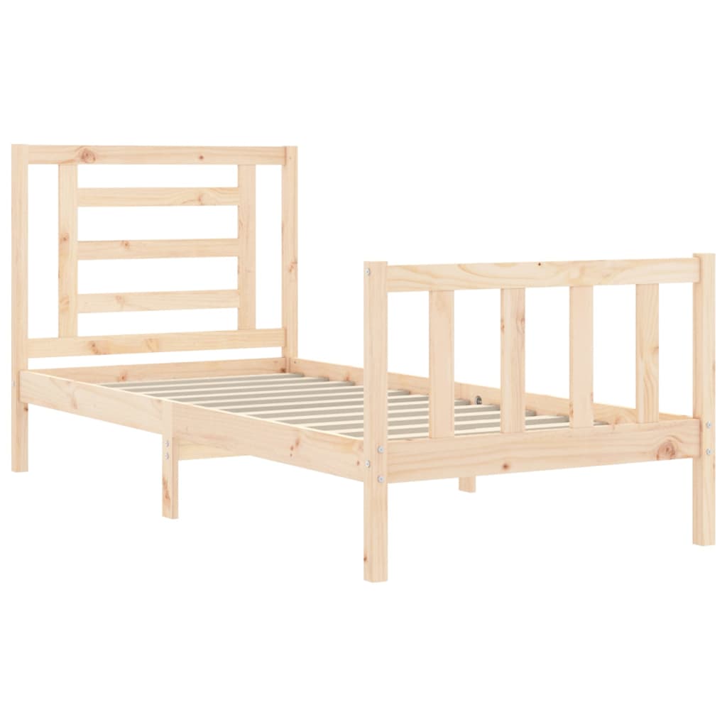 Cadre de lit sans matelas 90x200 cm bois de pin massif - XIOS