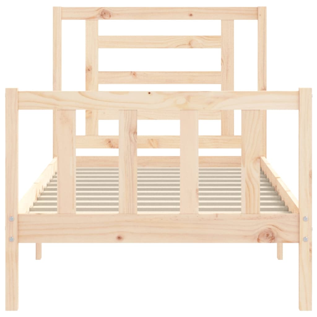 Cadre de lit sans matelas 90x200 cm bois de pin massif - XIOS