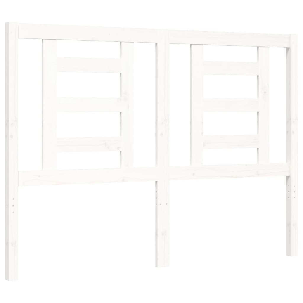 Cadre de lit sans matelas blanc 120x200 cm bois de pin massif - XIOS