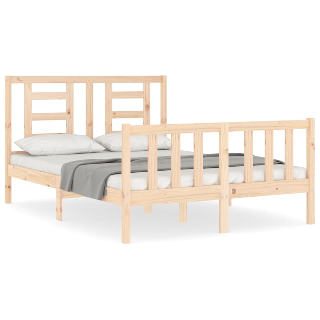 Cadre de lit sans matelas 140x200 cm bois massif de pin - XIOS