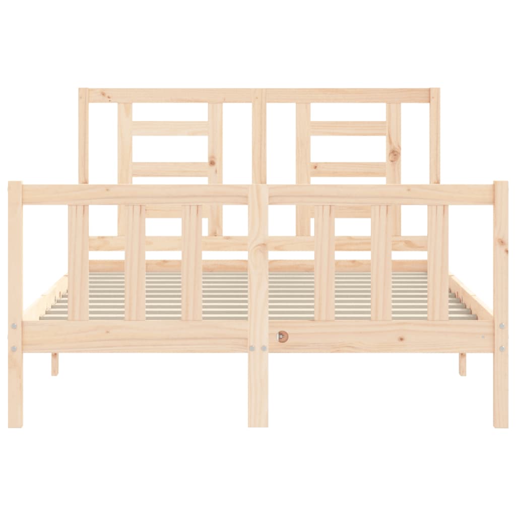 Cadre de lit sans matelas 140x200 cm bois massif de pin - XIOS