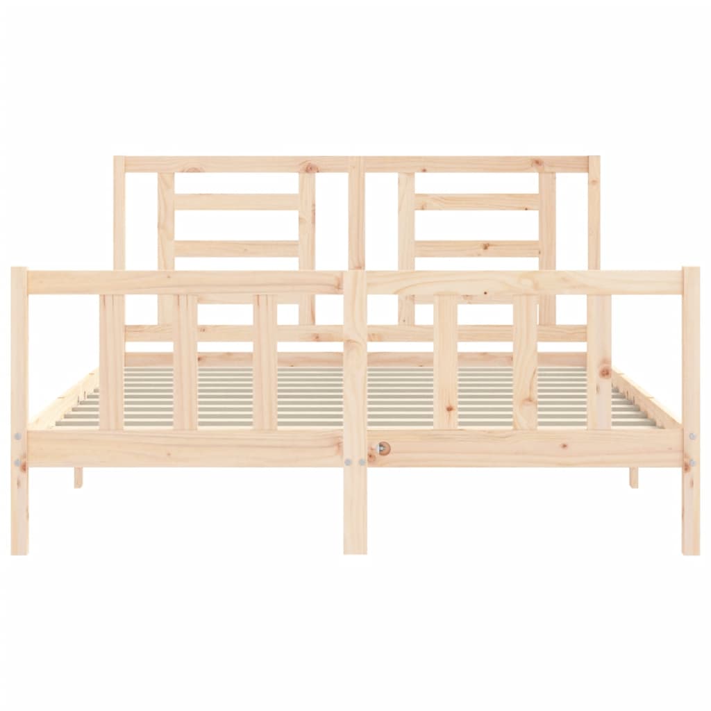 Cadre de lit sans matelas 160x200 cm bois massif de pin - XIOS