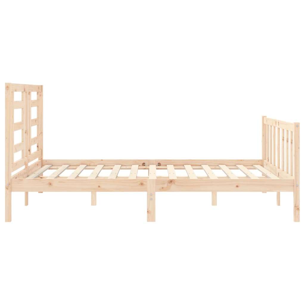 Cadre de lit sans matelas 160x200 cm bois massif de pin - XIOS