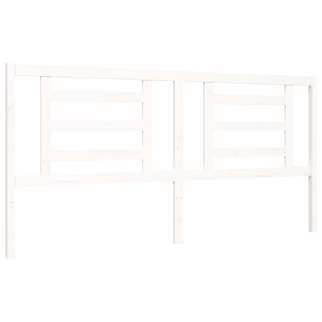 Cadre de lit sans matelas blanc bois massif de pin - XIOS