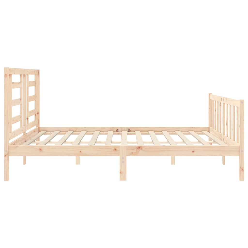 Cadre de lit sans matelas 200x200 cm bois massif de pin - XIOS