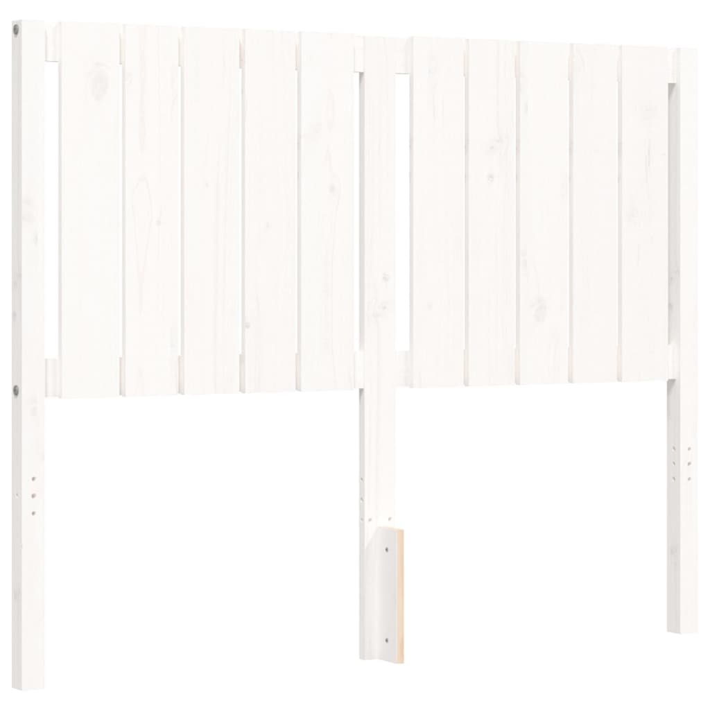 Cadre de lit sans matelas blanc bois de pin massif - XIOS
