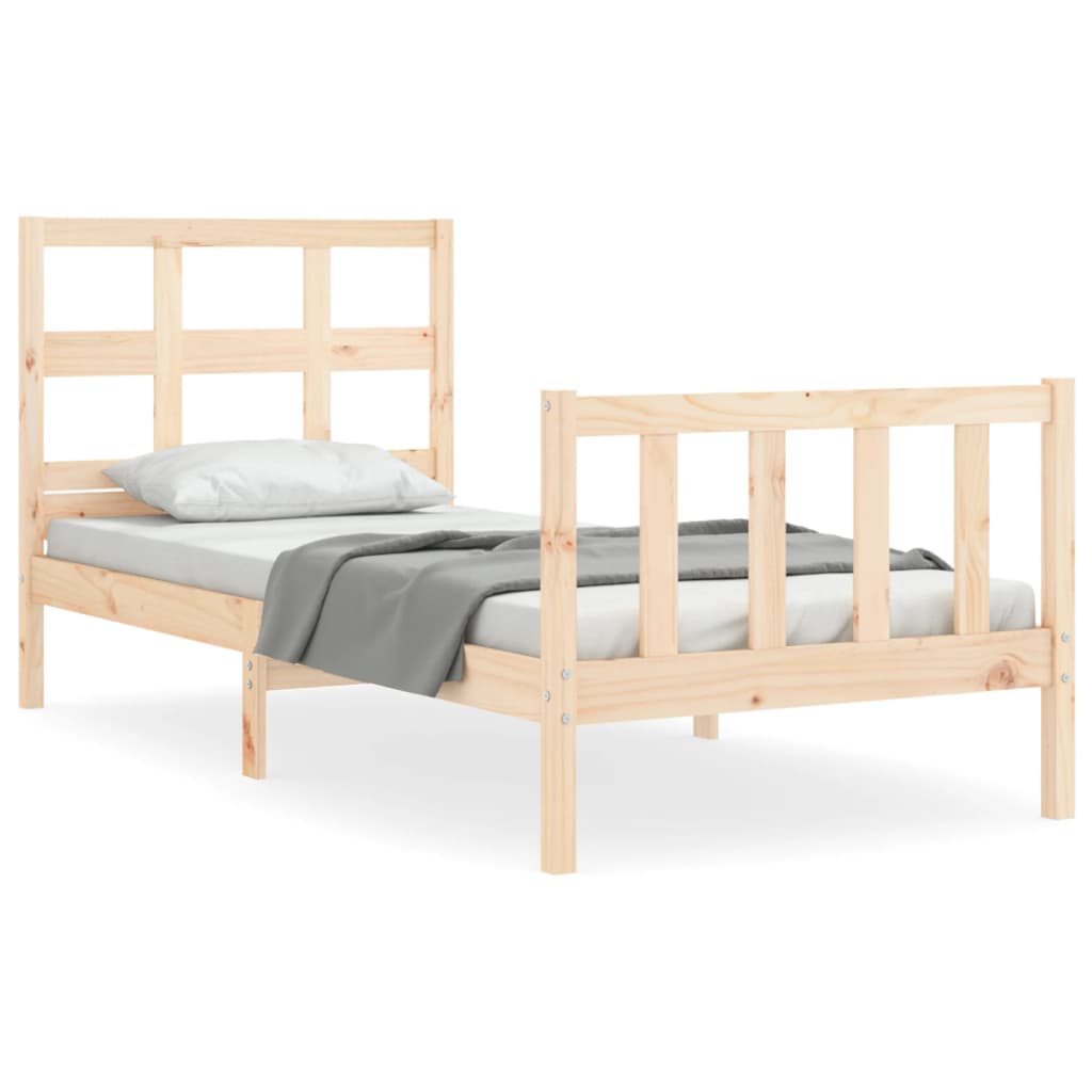 Cadre de lit sans matelas 90x200 cm bois de pin massif - XIOS