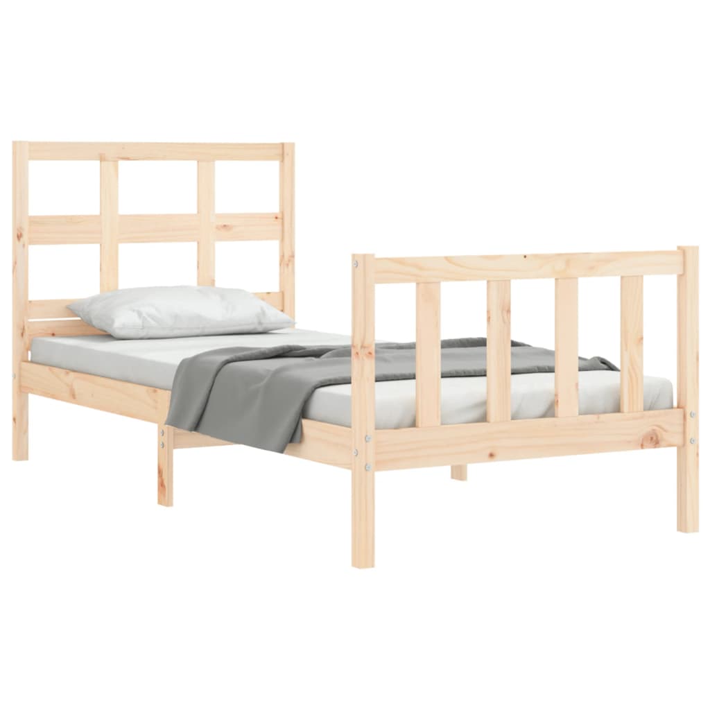Cadre de lit sans matelas 90x200 cm bois de pin massif - XIOS