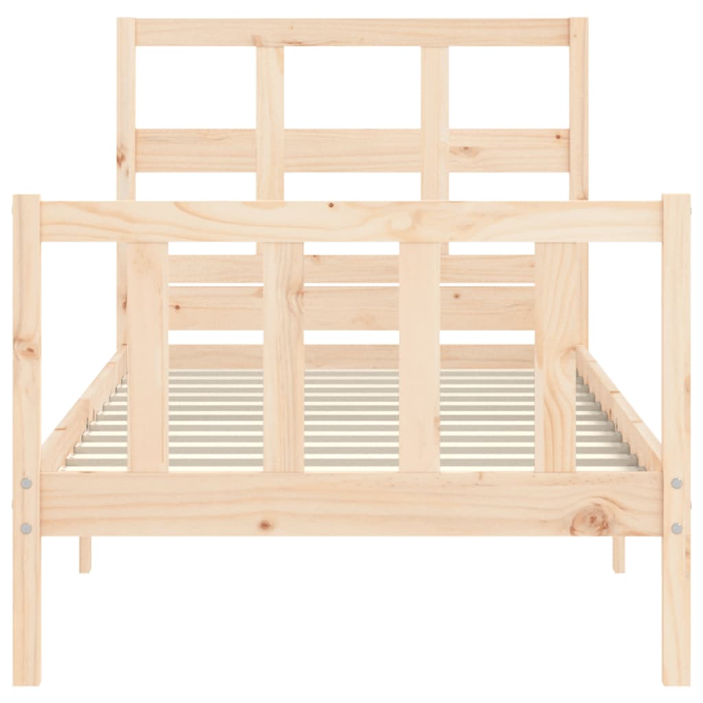 Cadre de lit sans matelas 90x200 cm bois de pin massif - XIOS