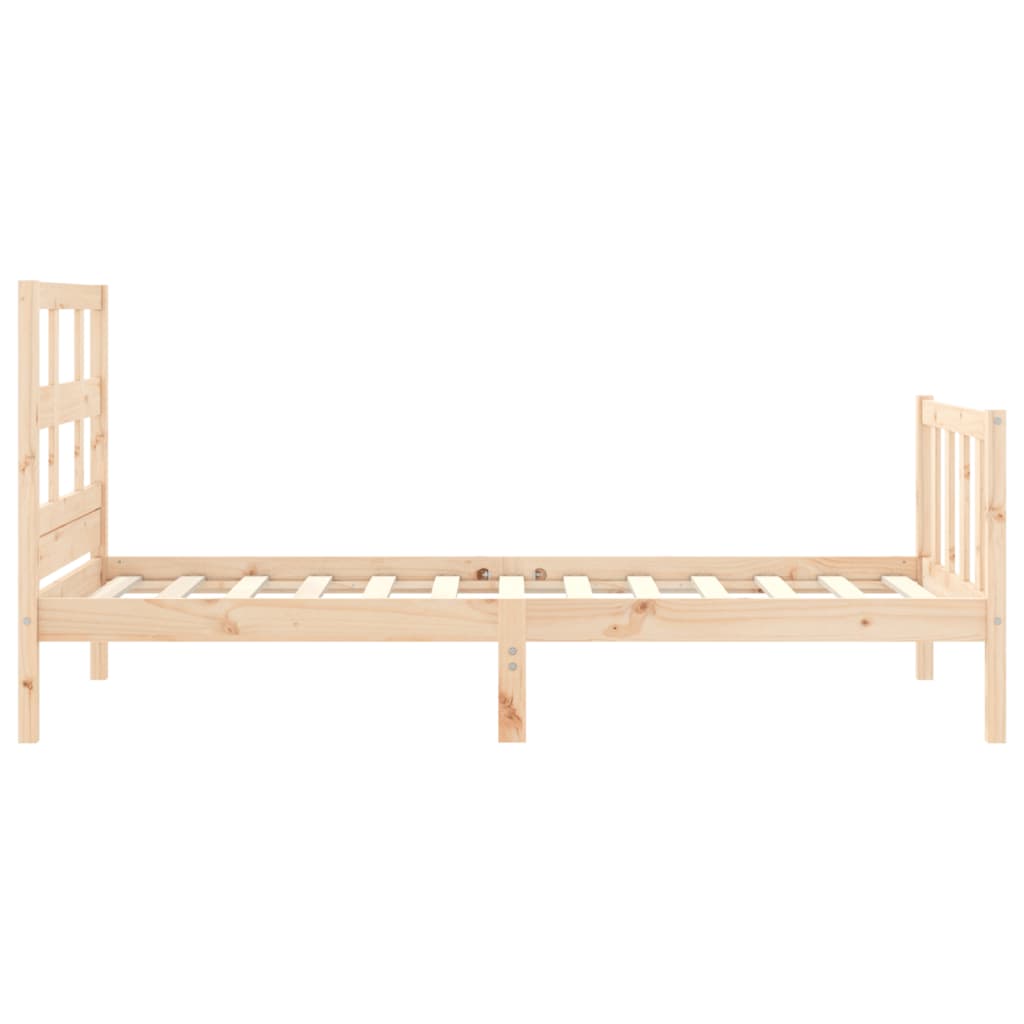 Cadre de lit sans matelas 90x200 cm bois de pin massif - XIOS
