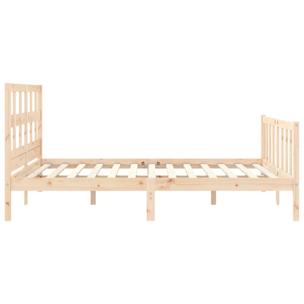 Cadre de lit sans matelas 160x200 cm bois massif de pin - XIOS