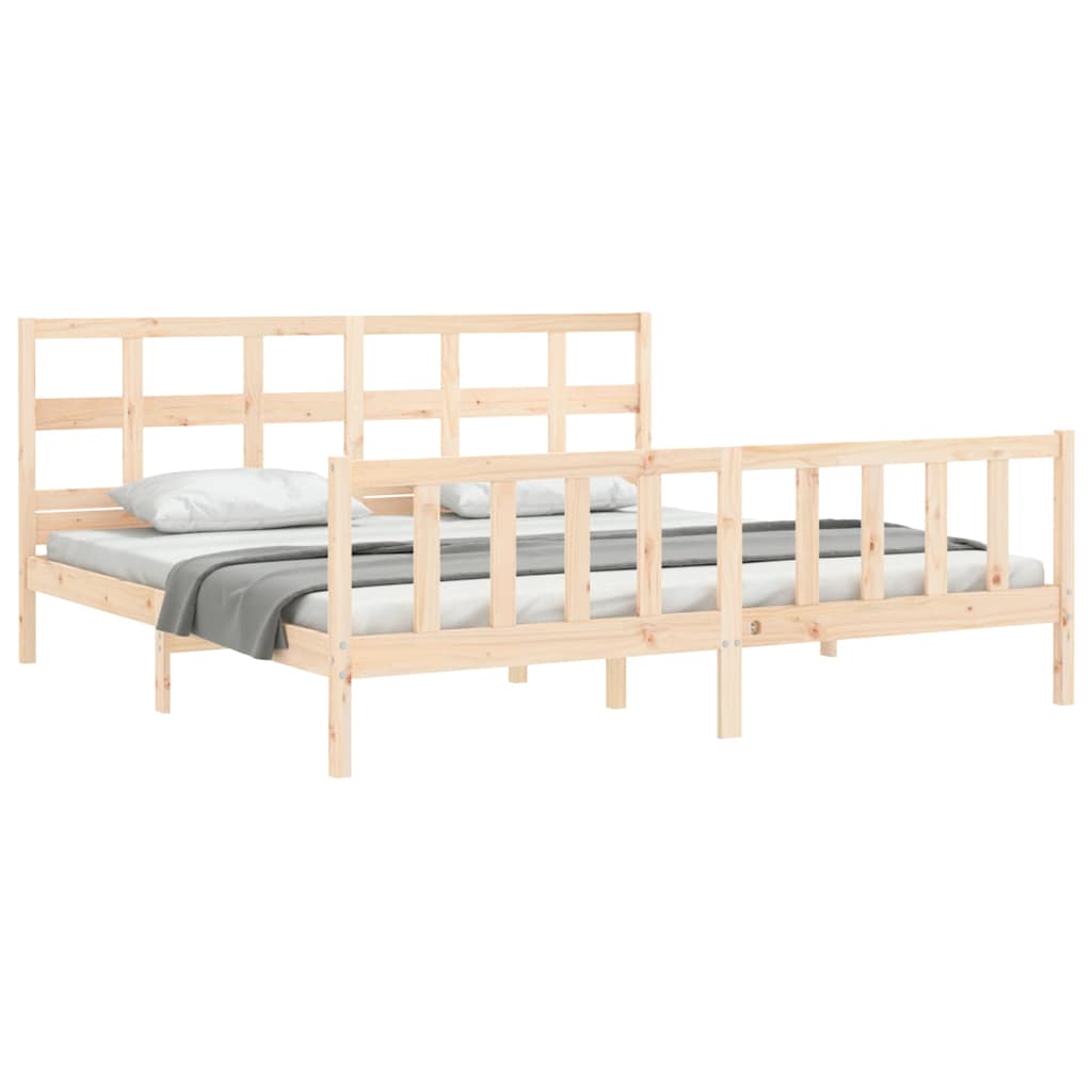 Cadre de lit sans matelas 200x200 cm bois massif de pin - XIOS