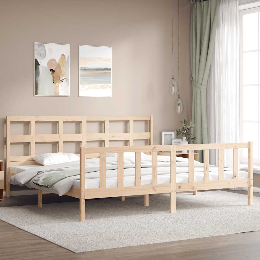Cadre de lit sans matelas 200x200 cm bois massif de pin - XIOS