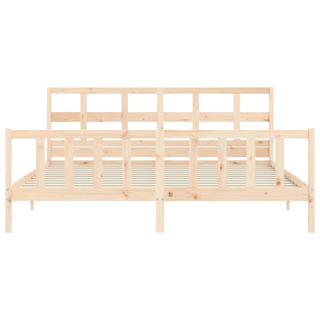 Cadre de lit sans matelas 200x200 cm bois massif de pin - XIOS
