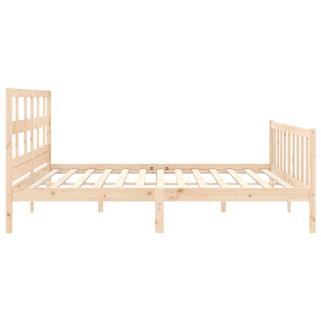 Cadre de lit sans matelas 200x200 cm bois massif de pin - XIOS