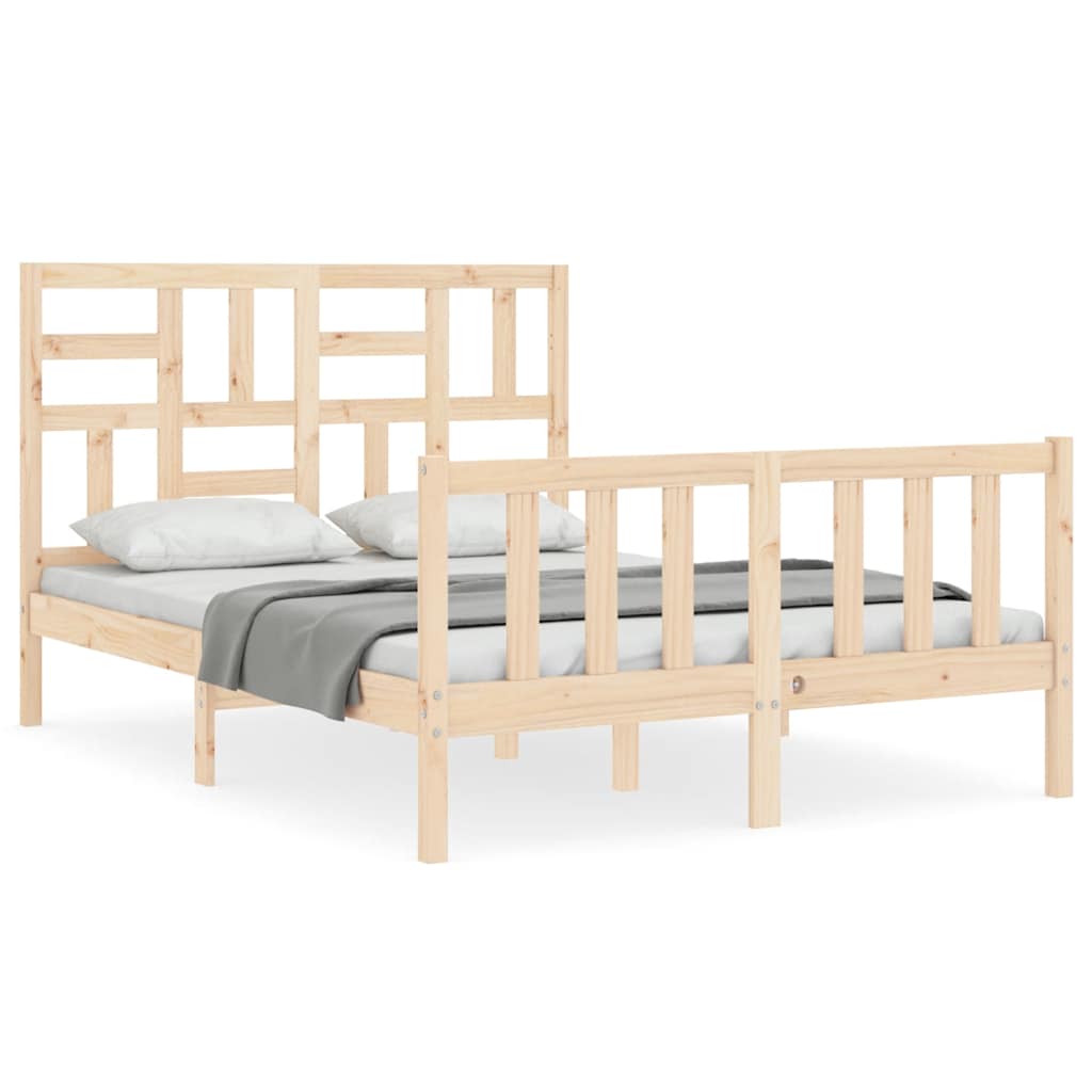 Cadre de lit sans matelas 140x190 cm bois de pin massif - XIOS