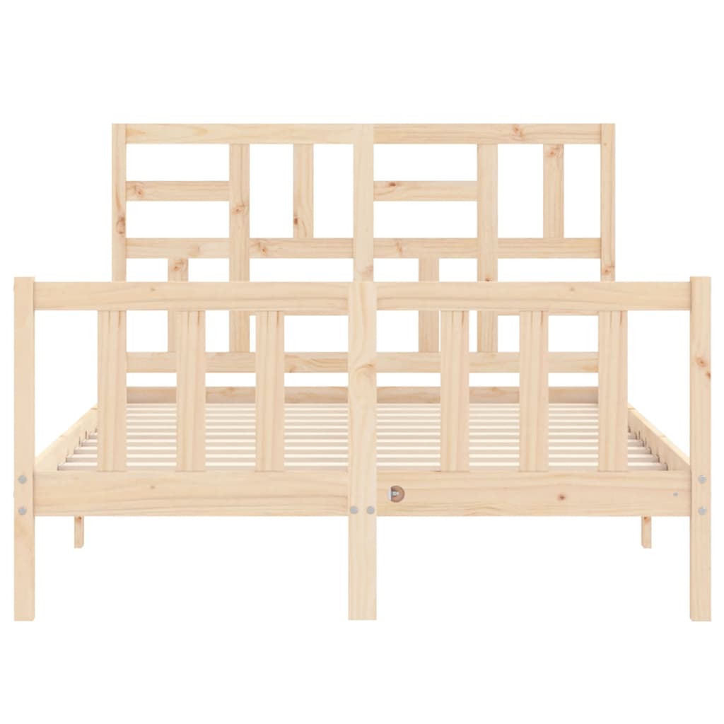Cadre de lit sans matelas 140x190 cm bois de pin massif - XIOS