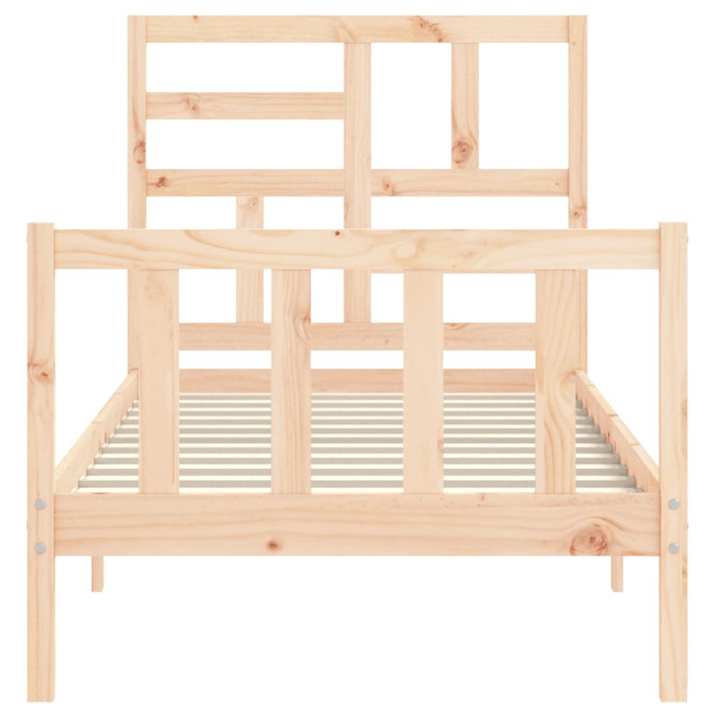 Cadre de lit sans matelas 90x200 cm bois de pin massif - XIOS