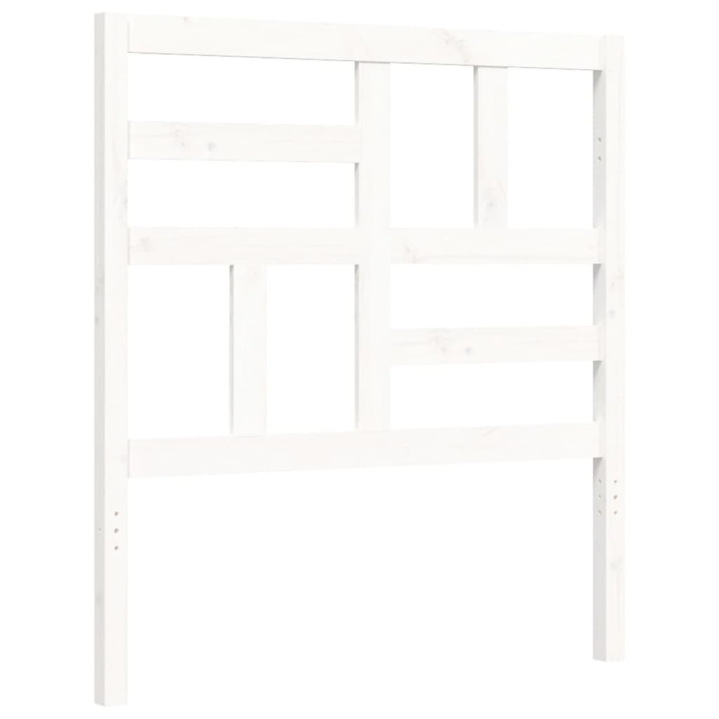 Cadre de lit sans matelas blanc 100x200 cm bois de pin massif - XIOS