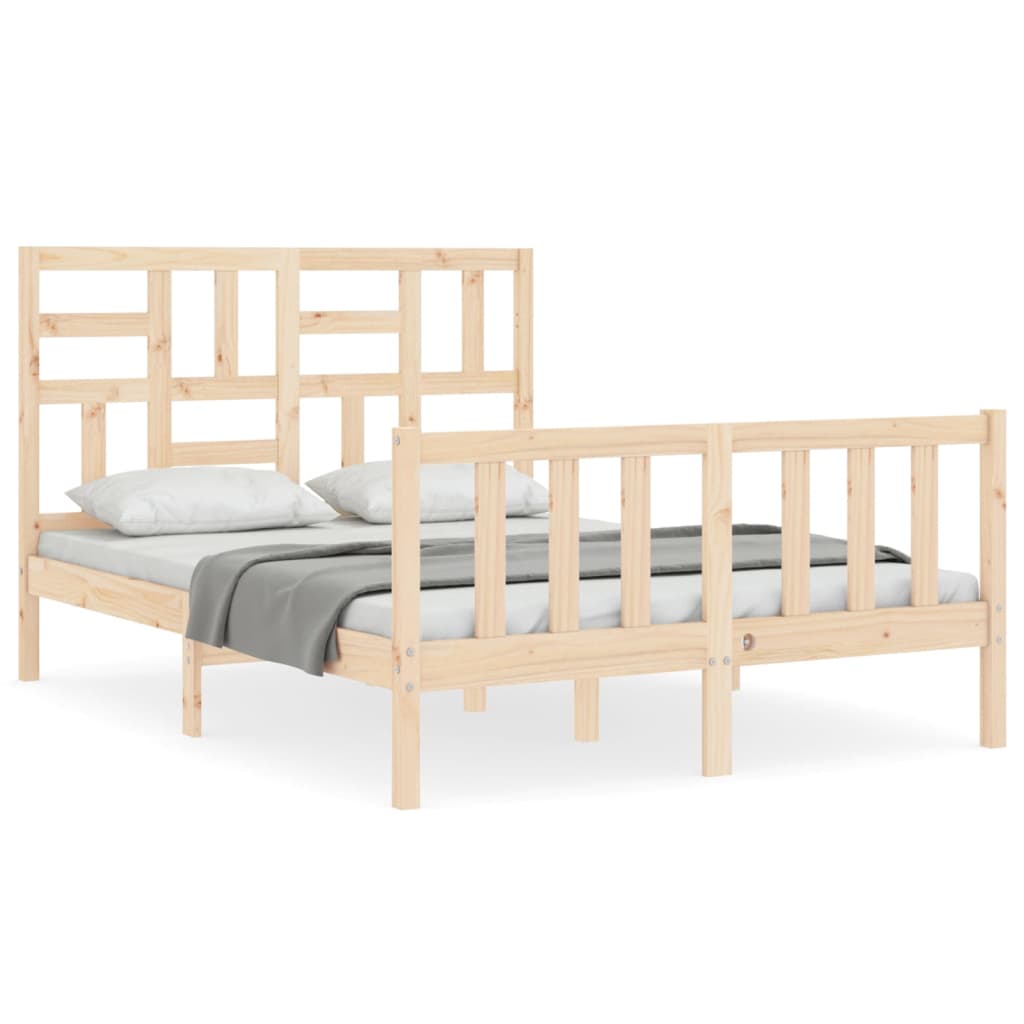 Cadre de lit sans matelas 140x200 cm bois massif de pin - XIOS