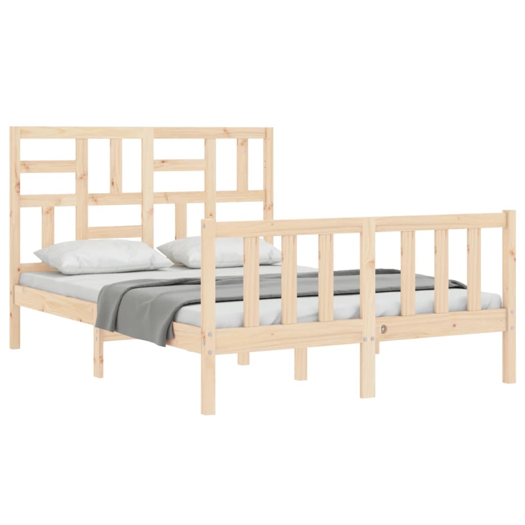 Cadre de lit sans matelas 140x200 cm bois massif de pin - XIOS