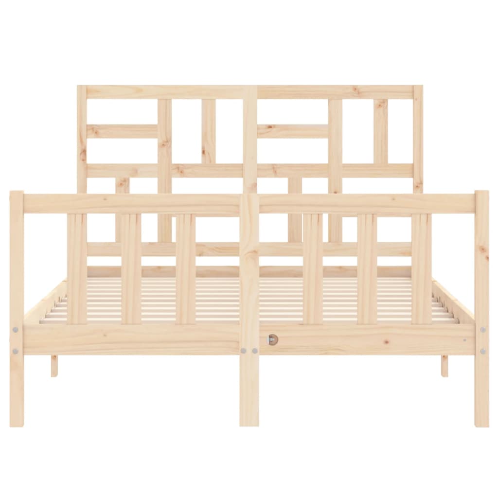 Cadre de lit sans matelas 140x200 cm bois massif de pin - XIOS