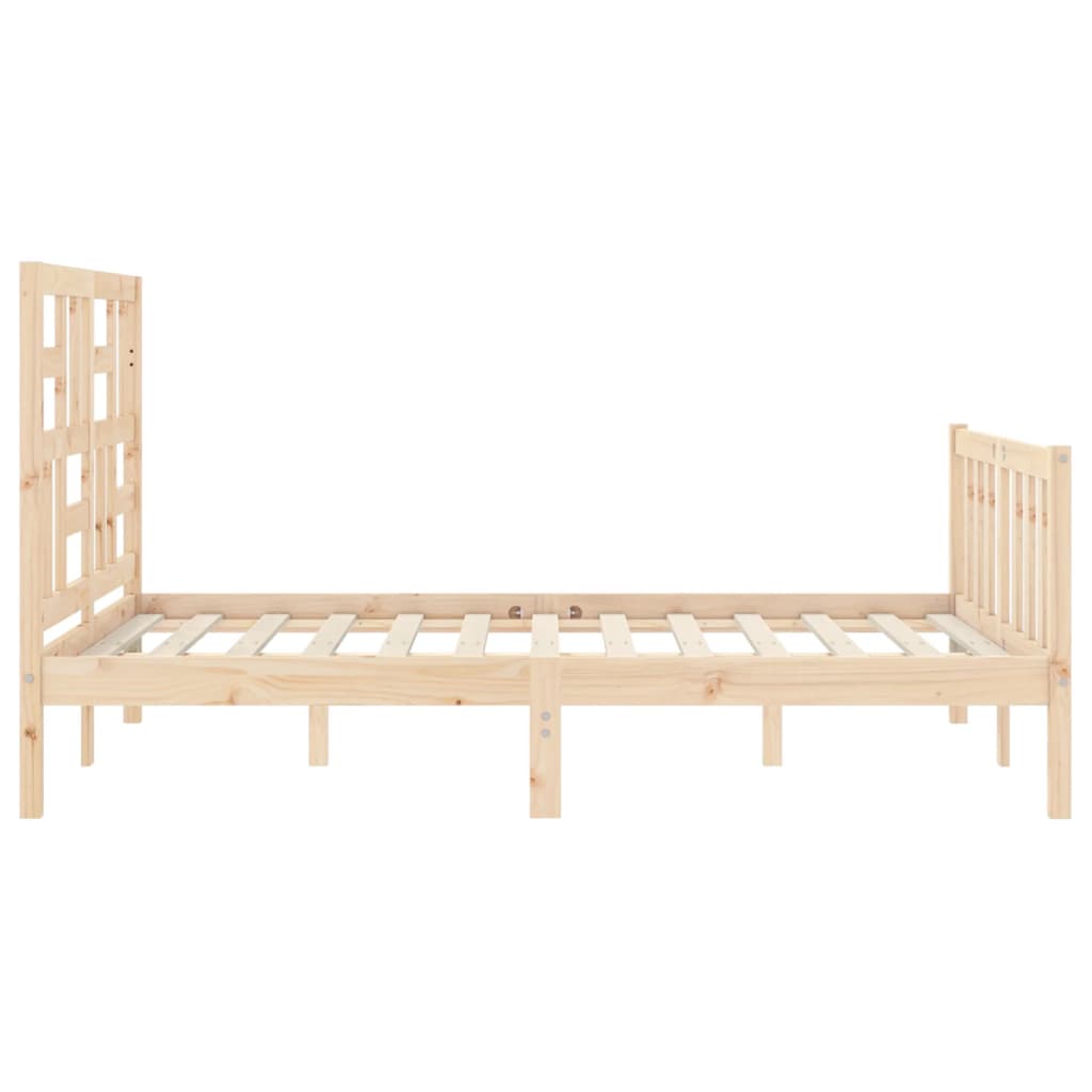 Cadre de lit sans matelas 140x200 cm bois massif de pin - XIOS