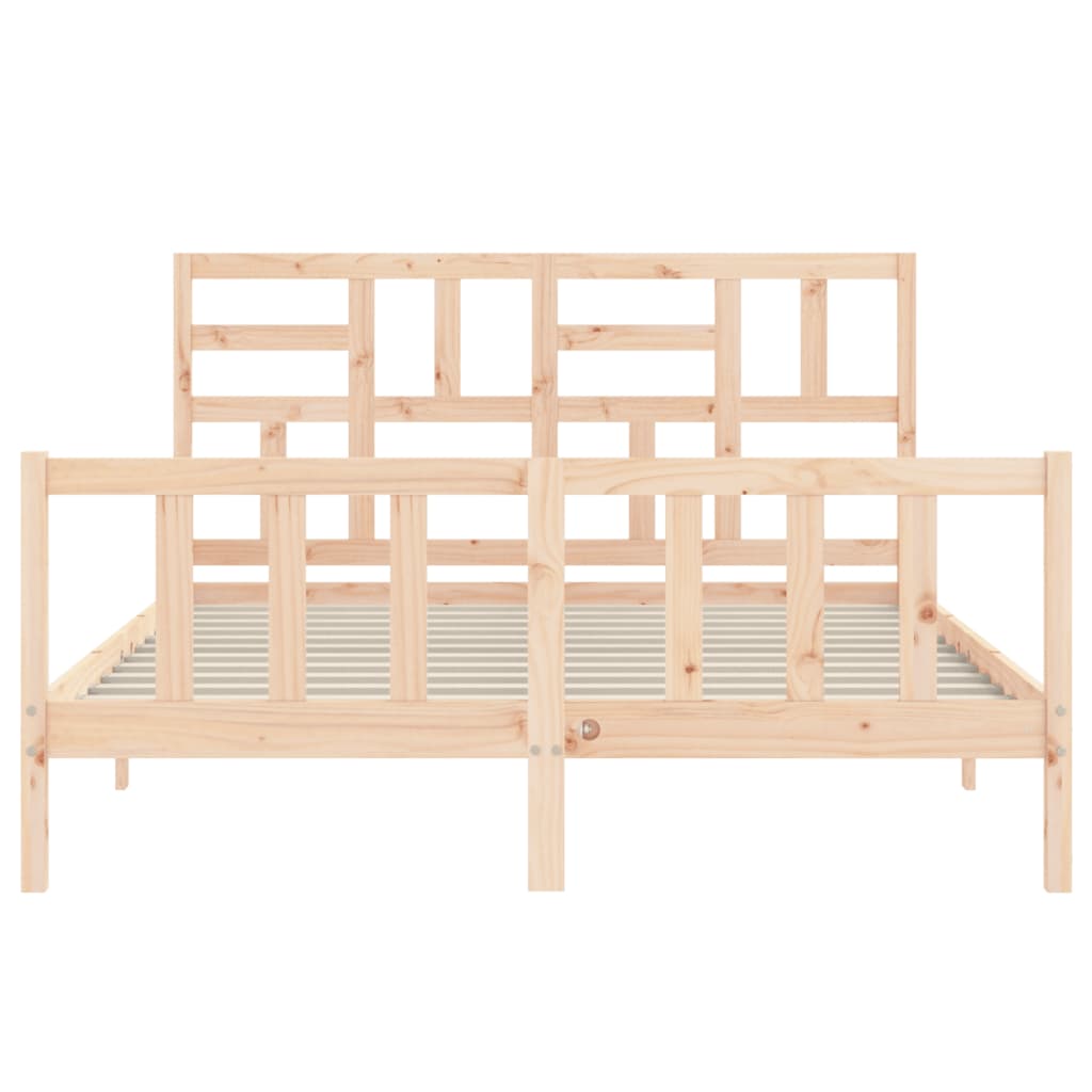 Cadre de lit sans matelas 160x200 cm bois massif de pin - XIOS