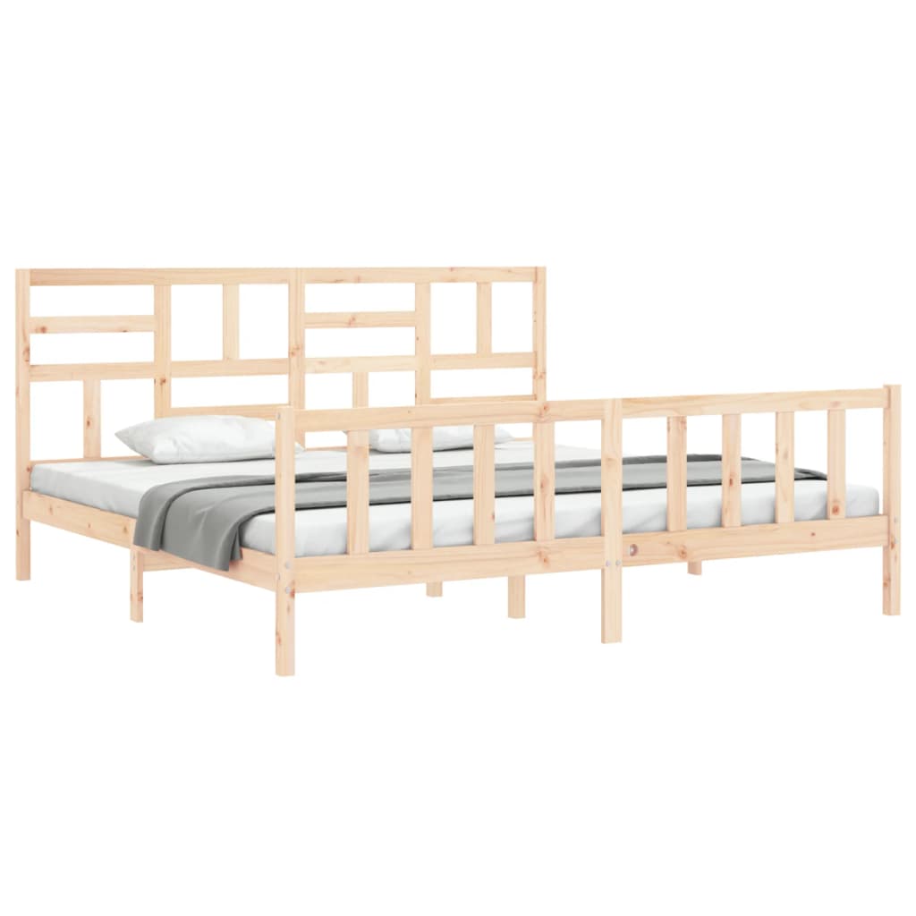 Cadre de lit sans matelas 200x200 cm bois massif de pin - XIOS