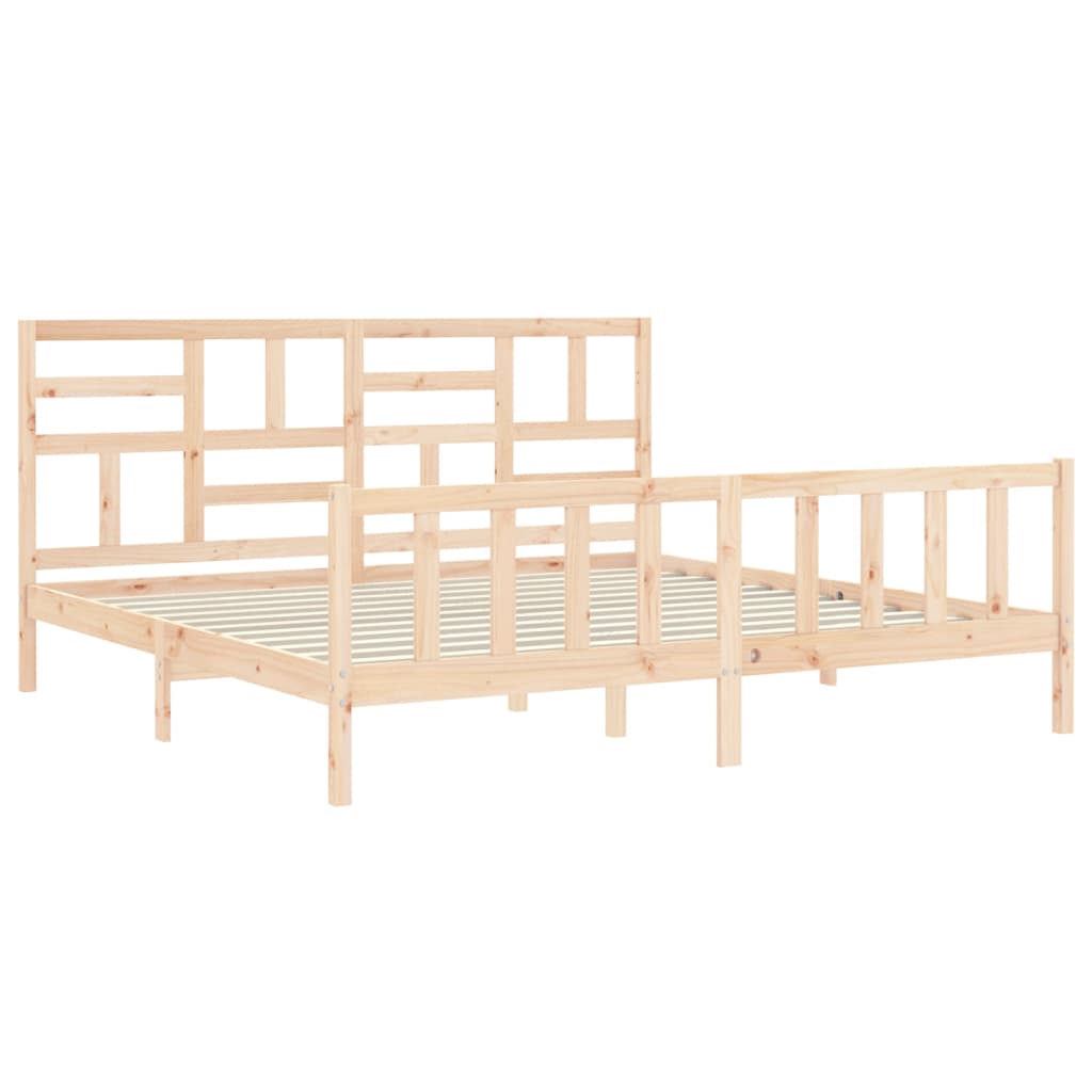 Cadre de lit sans matelas 200x200 cm bois massif de pin - XIOS