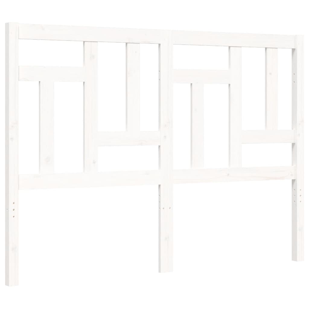 Cadre de lit sans matelas blanc bois de pin massif - XIOS