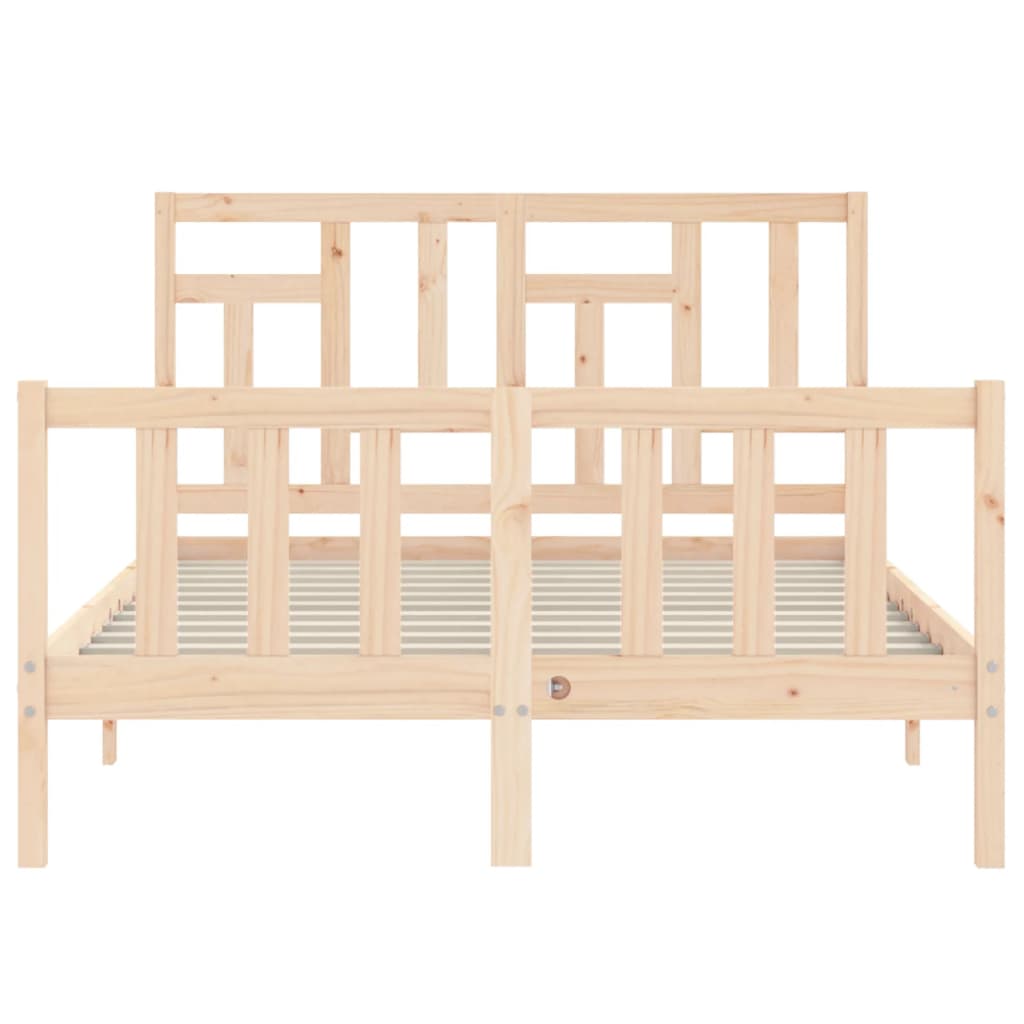 Cadre de lit sans matelas 140x190 cm bois de pin massif - XIOS
