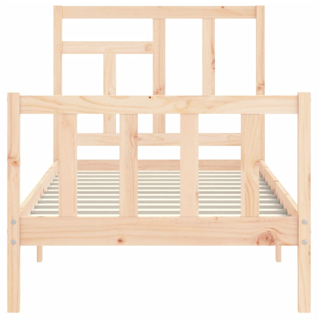 Cadre de lit sans matelas 90x200 cm bois de pin massif - XIOS