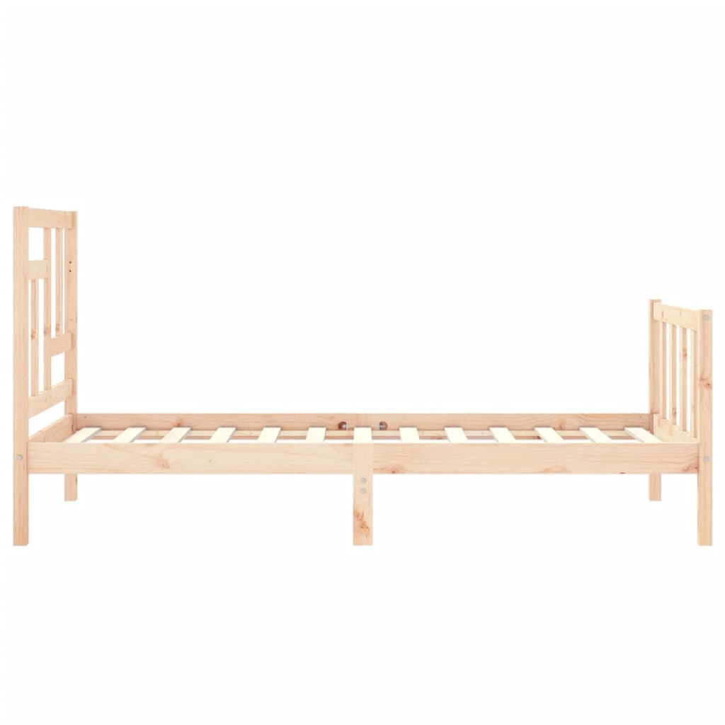 Cadre de lit sans matelas 90x200 cm bois de pin massif - XIOS