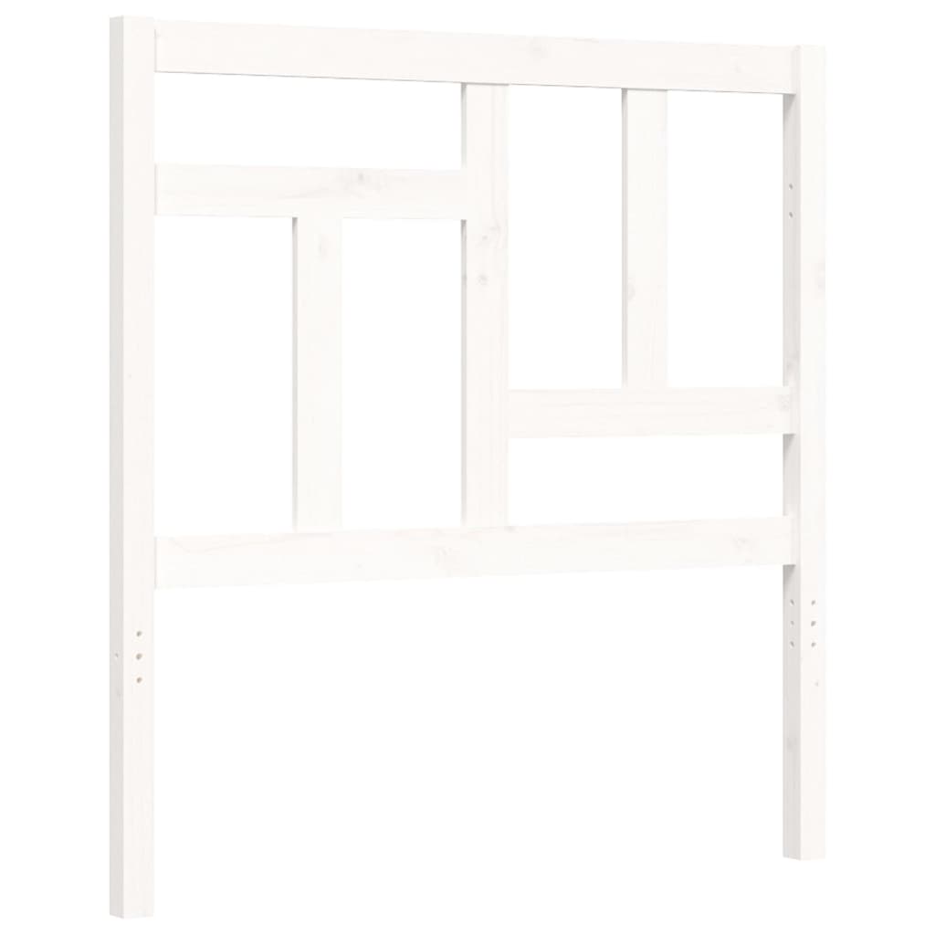 Cadre de lit sans matelas blanc 90x200 cm bois de pin massif - XIOS