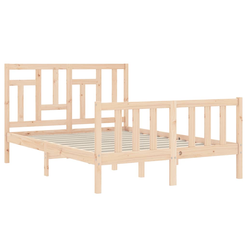 Cadre de lit sans matelas 140x200 cm bois massif de pin - XIOS