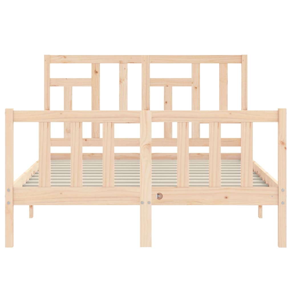 Cadre de lit sans matelas 140x200 cm bois massif de pin - XIOS