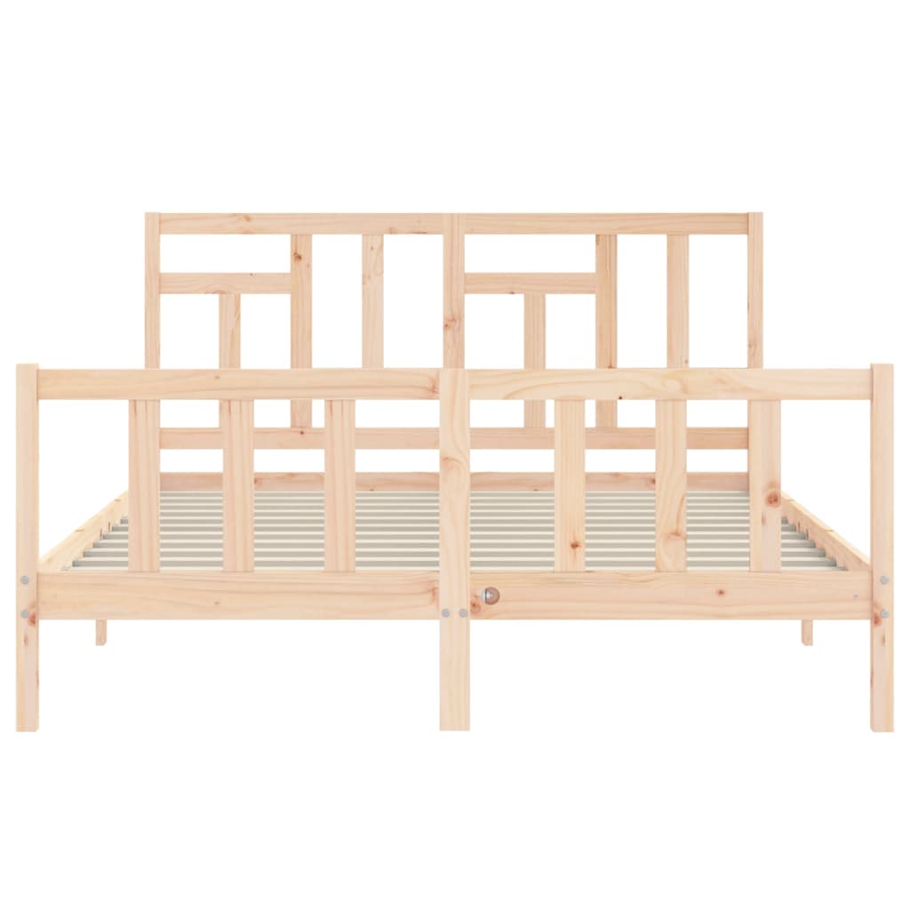 Cadre de lit sans matelas 160x200 cm bois massif de pin - XIOS