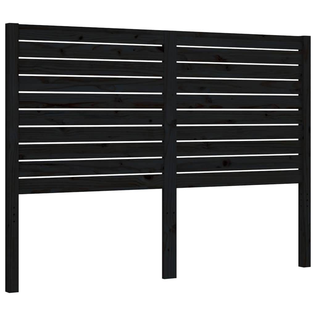 Cadre de lit sans matelas noir bois de pin massif - XIOS